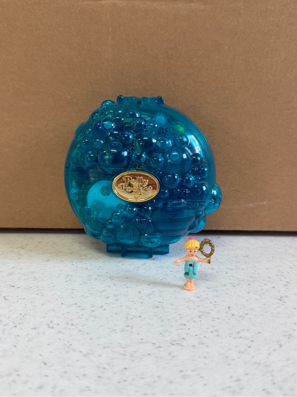 Vintage Polly Pocket Sparkly Surprise Bubbly Bath Compact Bluebird 1995